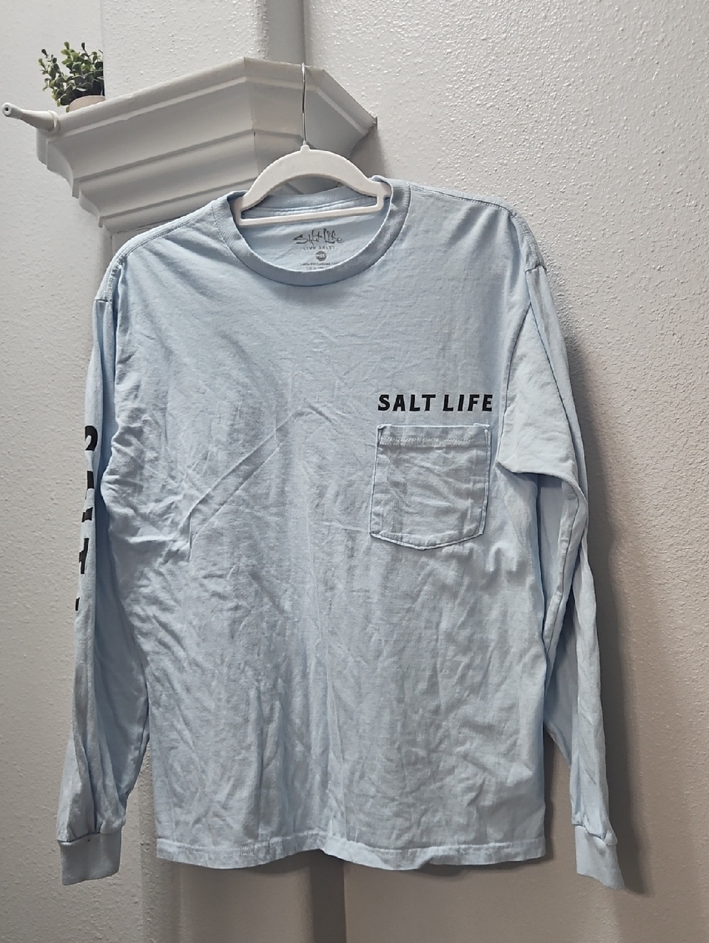 Salt Life Light Blue Long Sleeve Pocket Tee